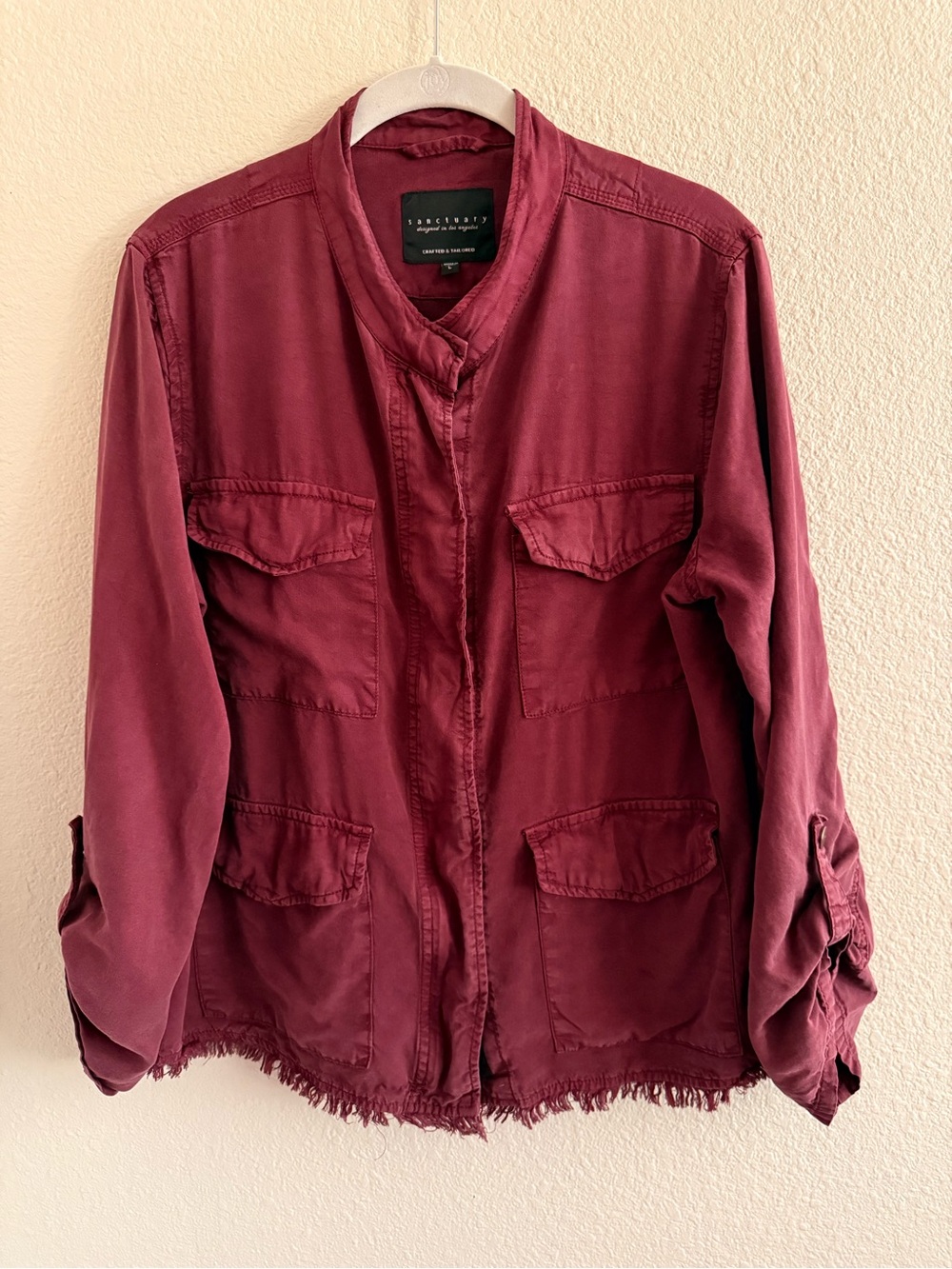 Sanctuary Burgundy Utility Jacket
